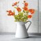 2 Pcs Artificial Fall Rose Flowers with Stems Orange Silk Flowers